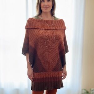 Bamboo Traders Orange/Brown Sweater size Sm